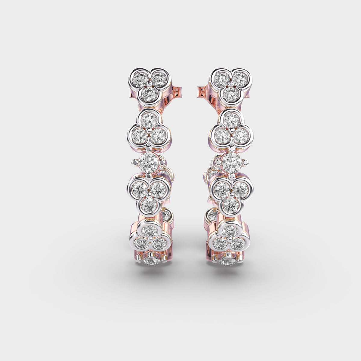 Shimmering Cascade Diamond Hoops