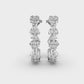 Shimmering Cascade Diamond Hoops