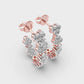 Shimmering Cascade Diamond Hoops