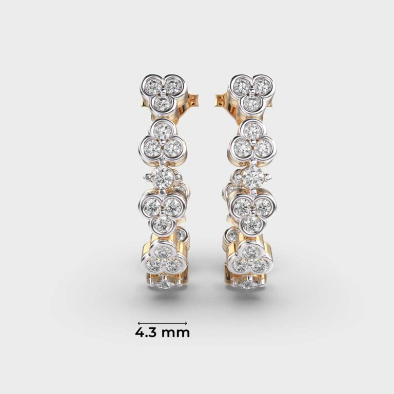 Shimmering Cascade Diamond Hoops
