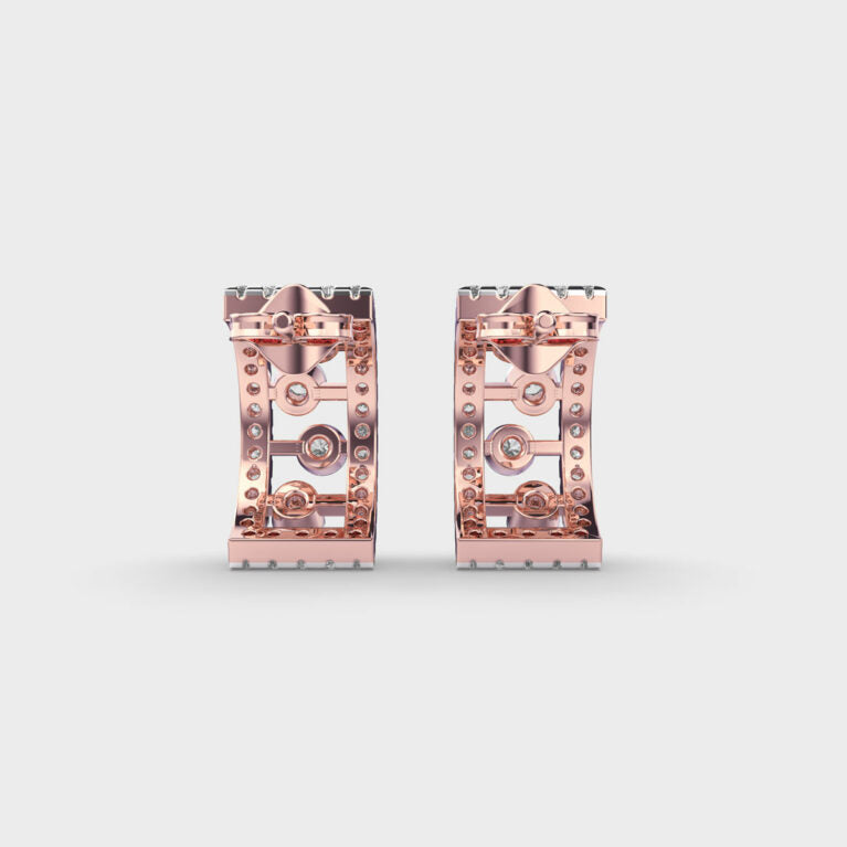 Sleek Radiance Diamond Hoops