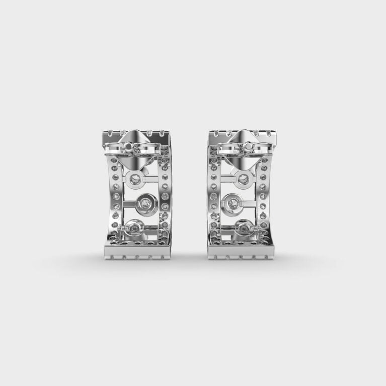 Sleek Radiance Diamond Hoops