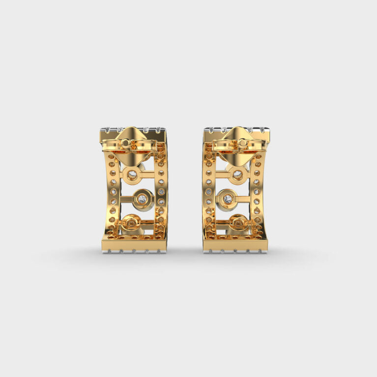 Sleek Radiance Diamond Hoops