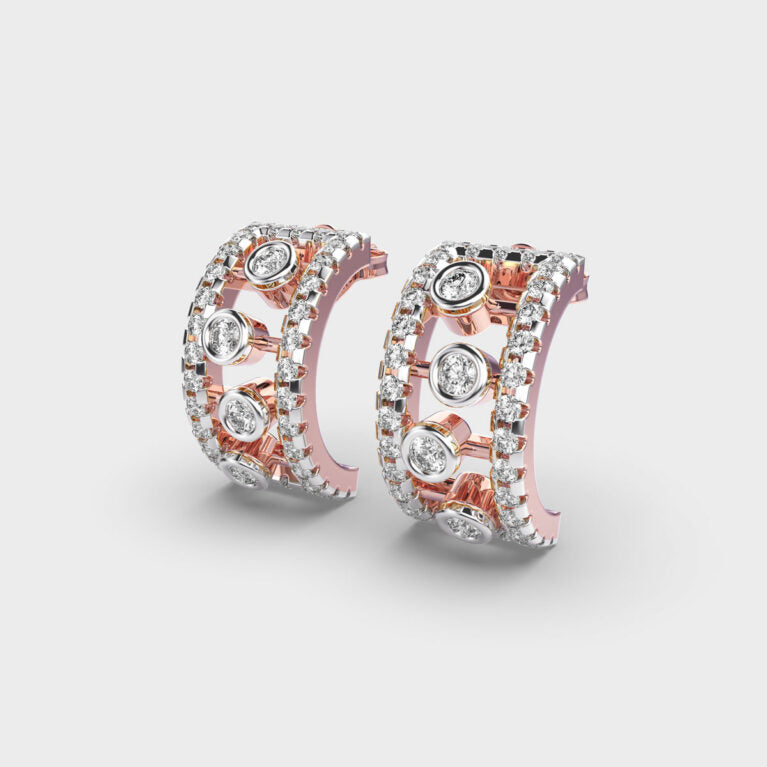 Sleek Radiance Diamond Hoops