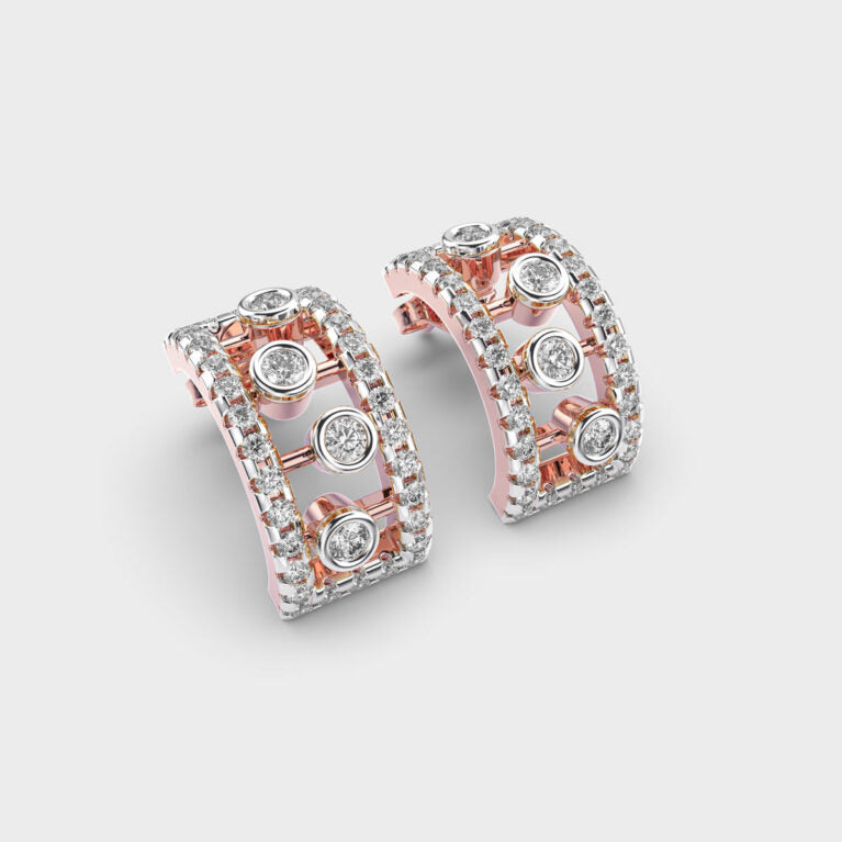 Sleek Radiance Diamond Hoops