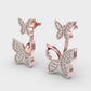 Pretty Butterfly Diamond Earrings