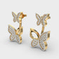 Pretty Butterfly Diamond Earrings