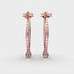 Linear Drop Diamond Earrings
