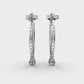 Linear Drop Diamond Earrings