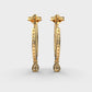 Linear Drop Diamond Earrings