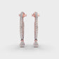 Linear Drop Diamond Earrings