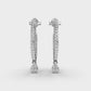 Linear Drop Diamond Earrings
