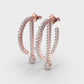 Linear Drop Diamond Earrings