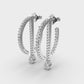 Linear Drop Diamond Earrings