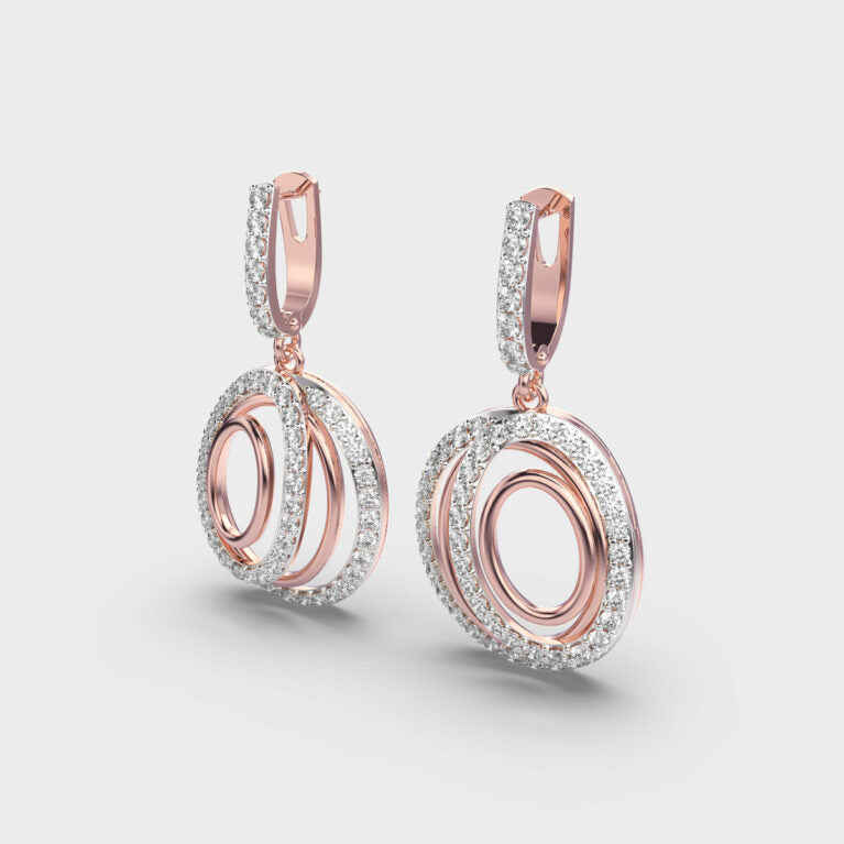 Circle Charmer Diamond Earrings
