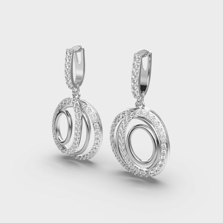 Circle Charmer Diamond Earrings