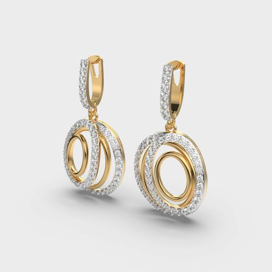 Circle Charmer Diamond Earrings