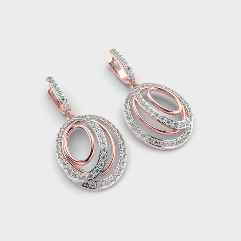 Circle Charmer Diamond Earrings