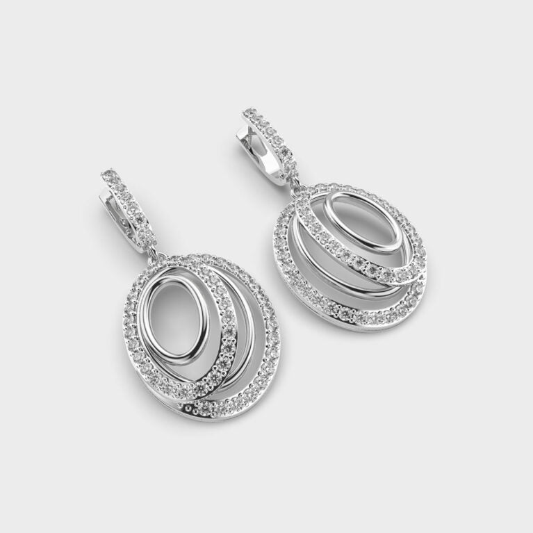Circle Charmer Diamond Earrings