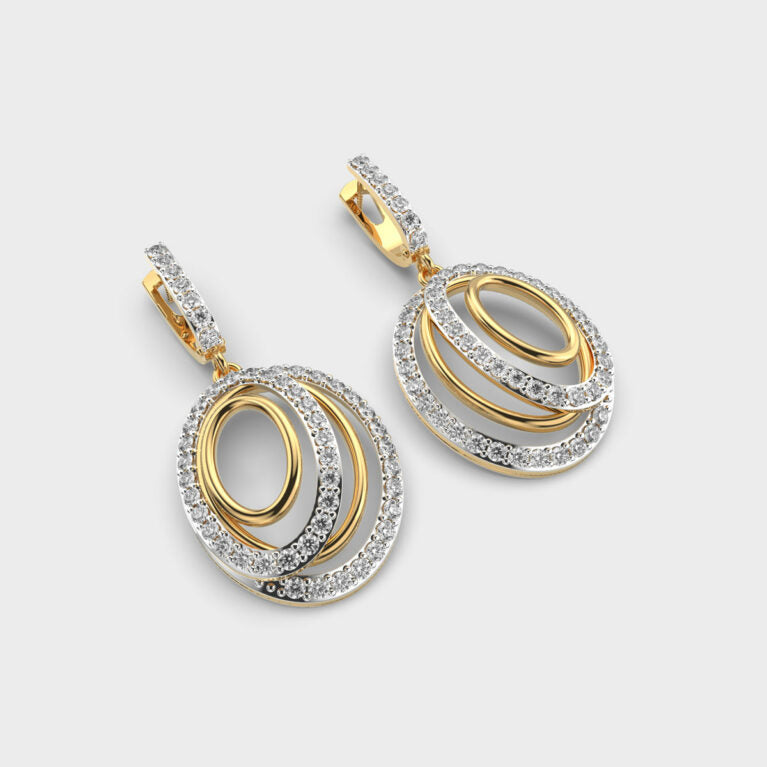 Circle Charmer Diamond Earrings