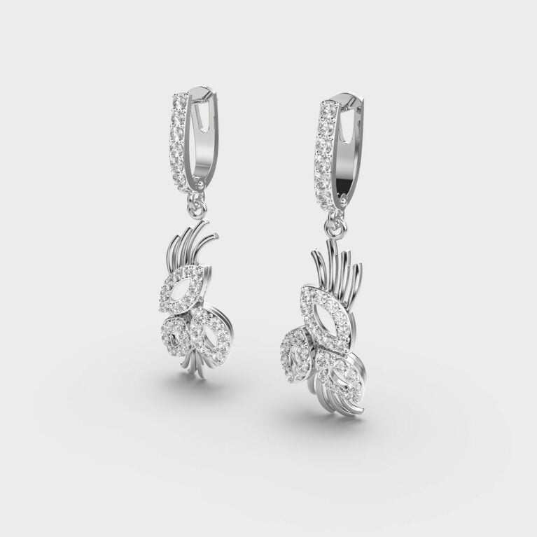 Elegant Posy Diamond Earrings