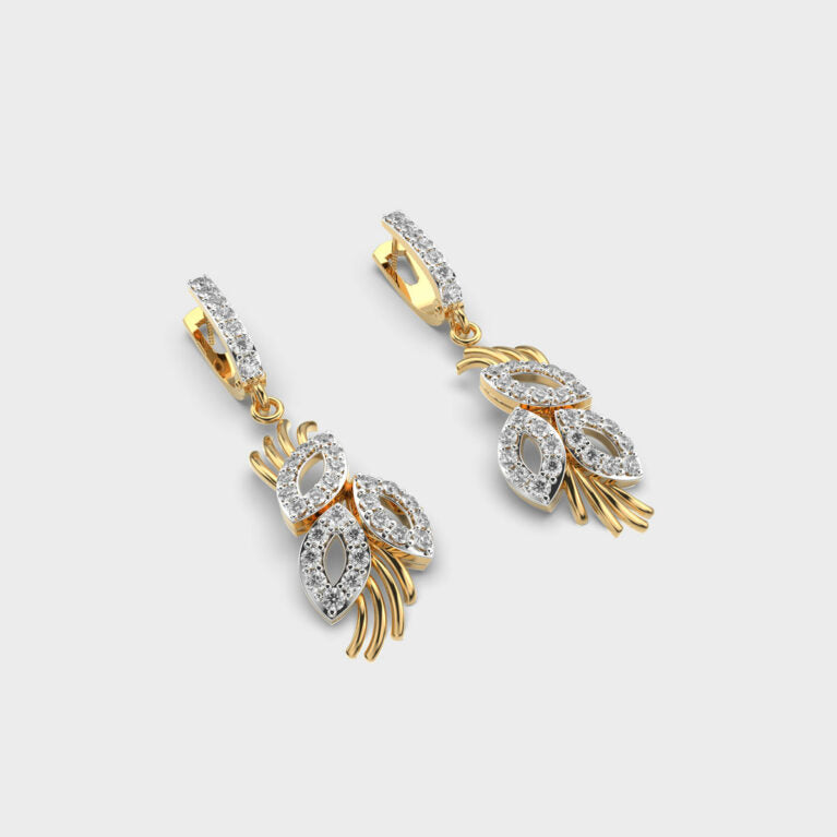 Elegant Posy Diamond Earrings