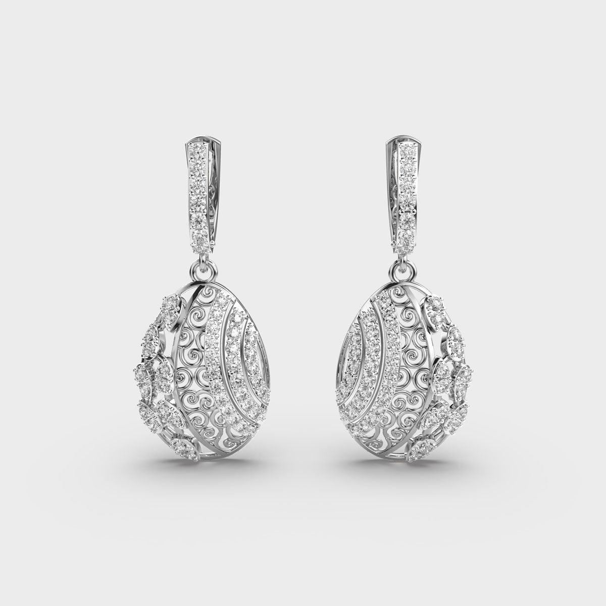 Delicate Dewdrops Diamond Earrings