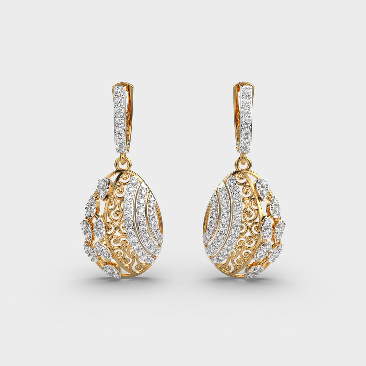 Delicate Dewdrops Diamond Earrings