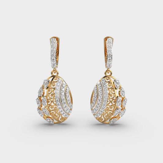 Delicate Dewdrops Diamond Earrings