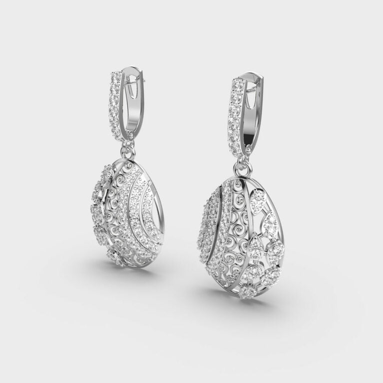 Delicate Dewdrops Diamond Earrings