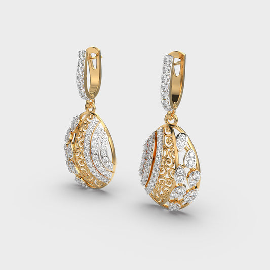 Delicate Dewdrops Diamond Earrings