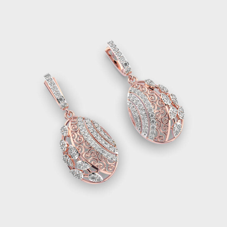 Delicate Dewdrops Diamond Earrings