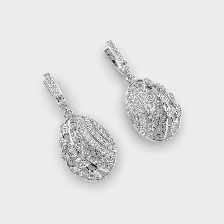 Delicate Dewdrops Diamond Earrings