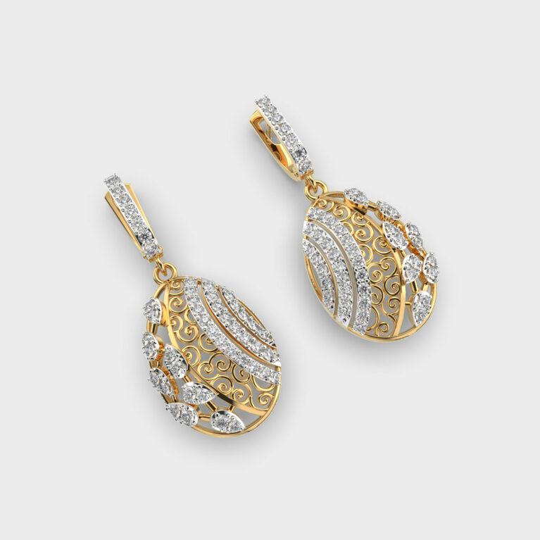 Delicate Dewdrops Diamond Earrings