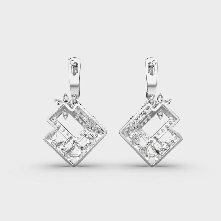 Multisquare Bloom Diamond Earrings