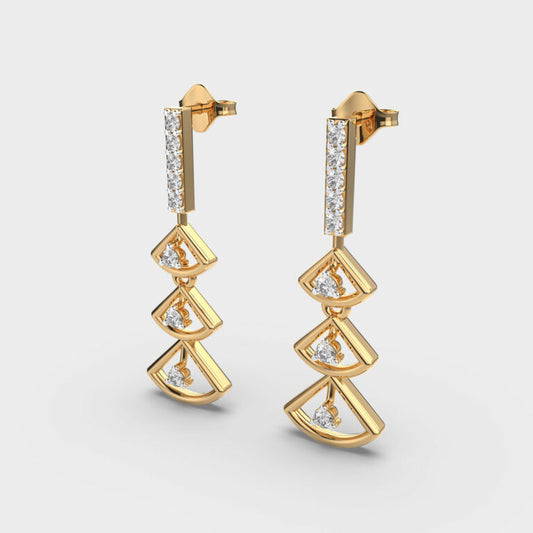 Lingering Drops Diamond Earrings