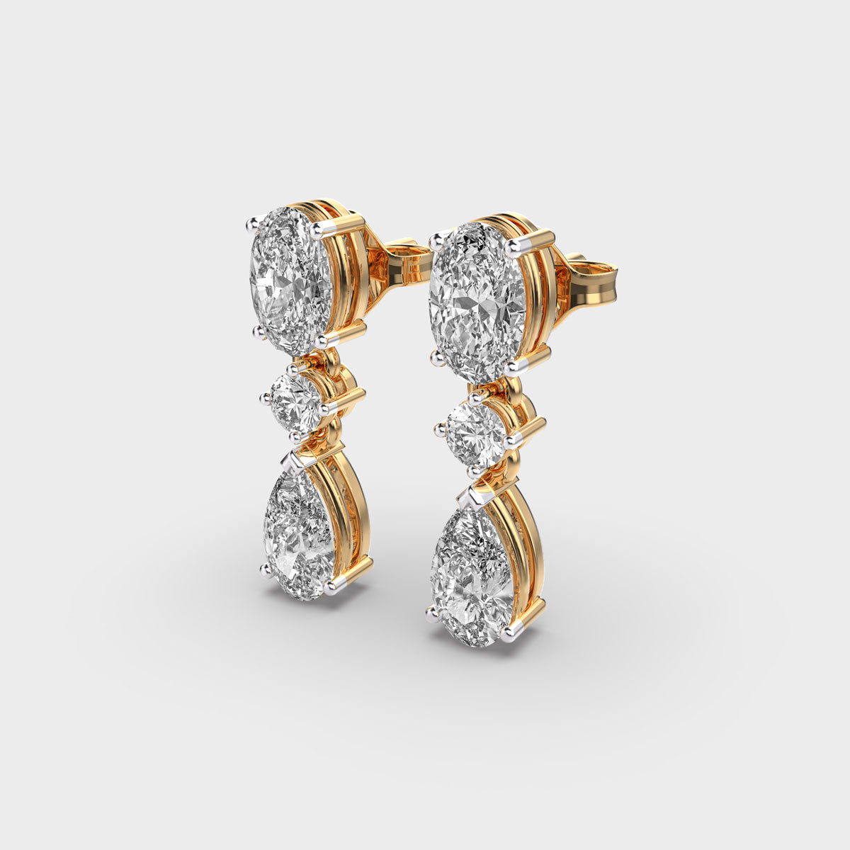 Pear Perfect Diamond Danglers