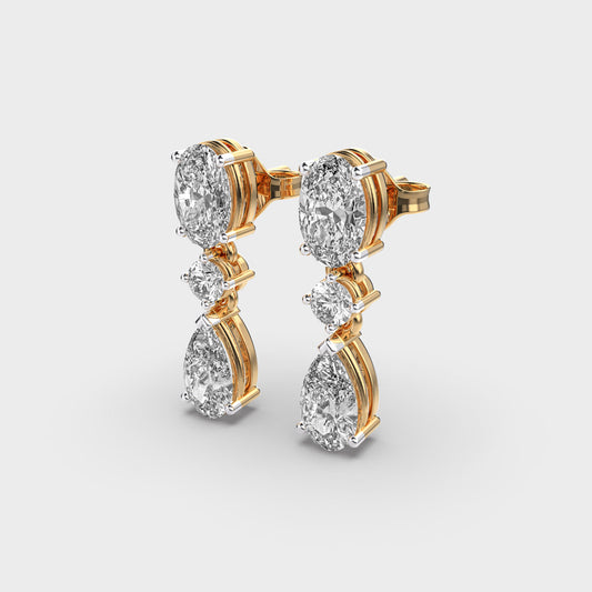 Pear Perfect Diamond Danglers