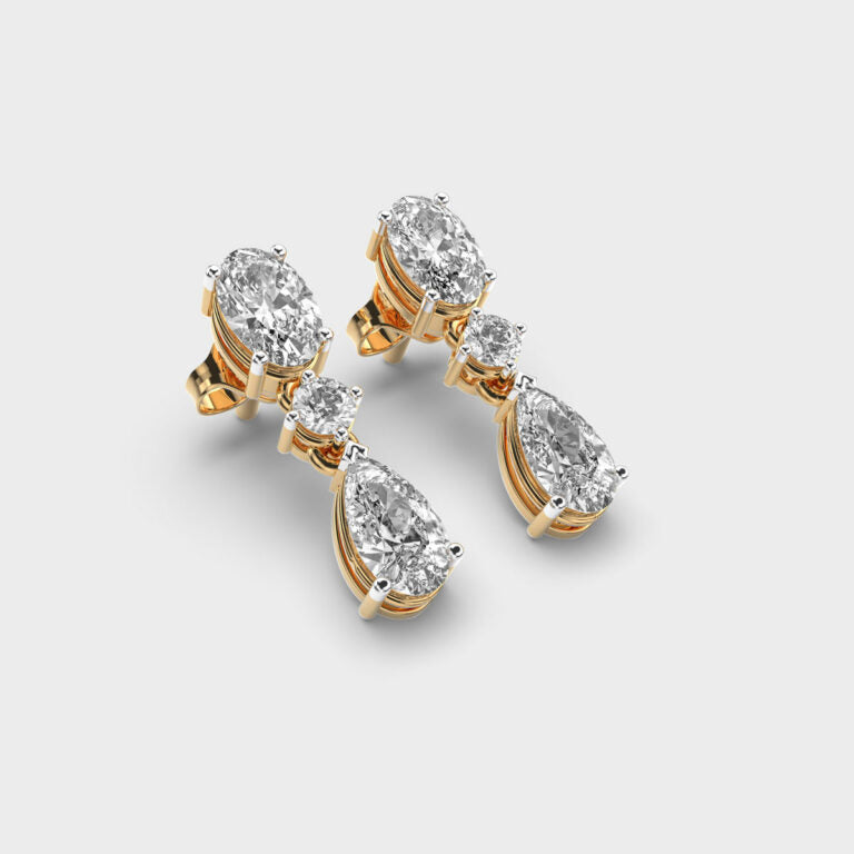 Pear Perfect Diamond Danglers