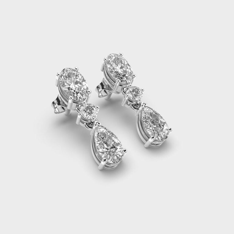 Pear Perfect Diamond Danglers