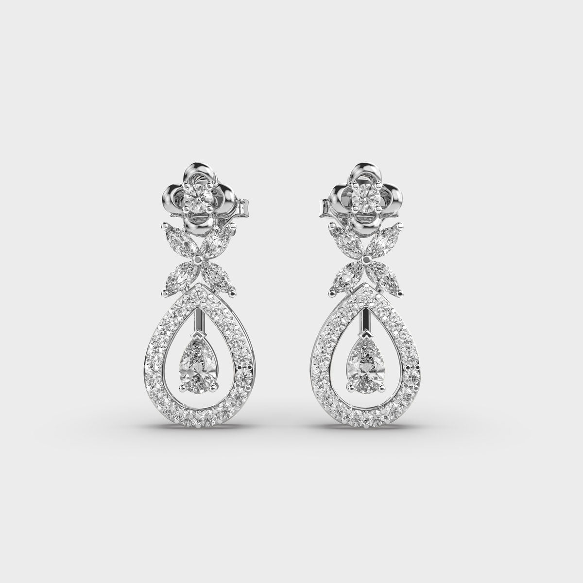 Rosy Glow Diamond Earrings