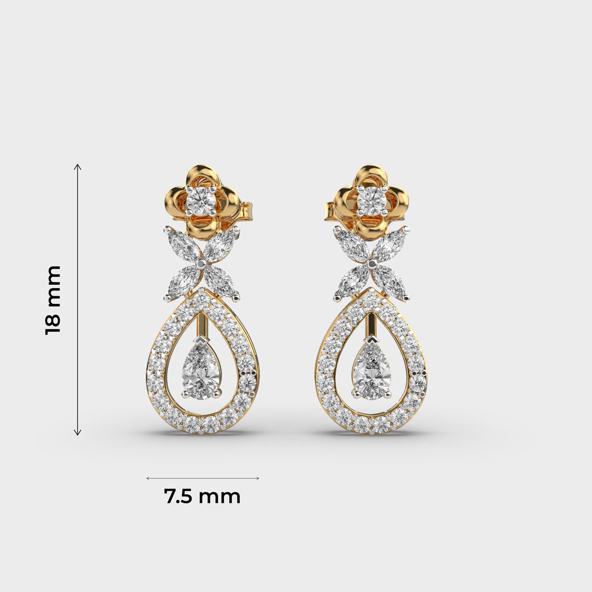 Rosy Glow Diamond Earrings