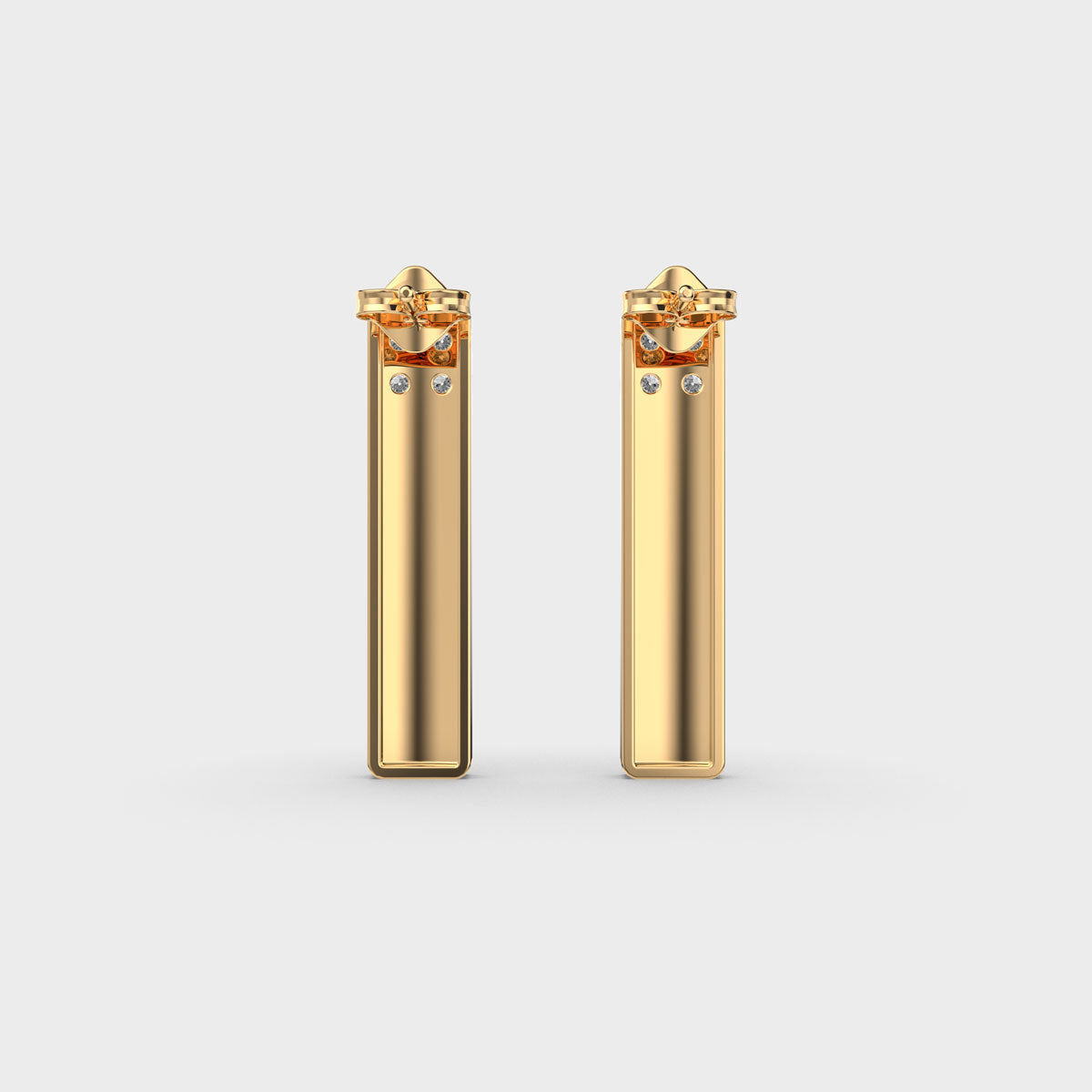 Striking Bullet Diamond Earrings