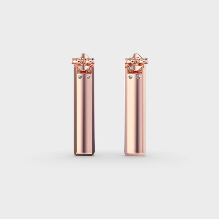Striking Bullet Diamond Earrings