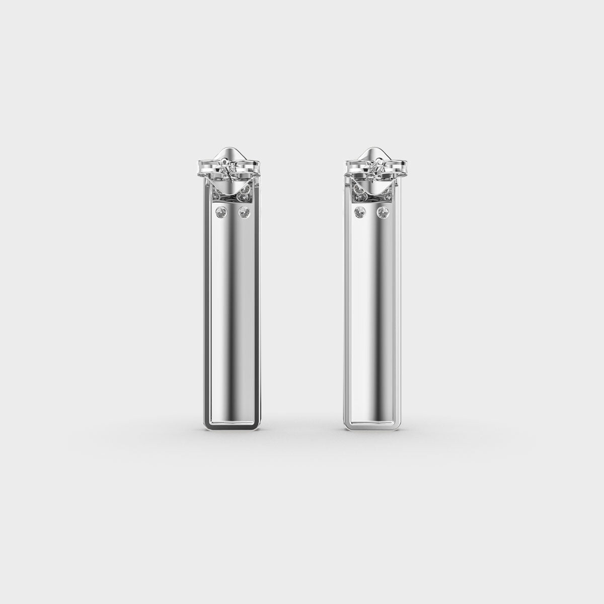 Striking Bullet Diamond Earrings