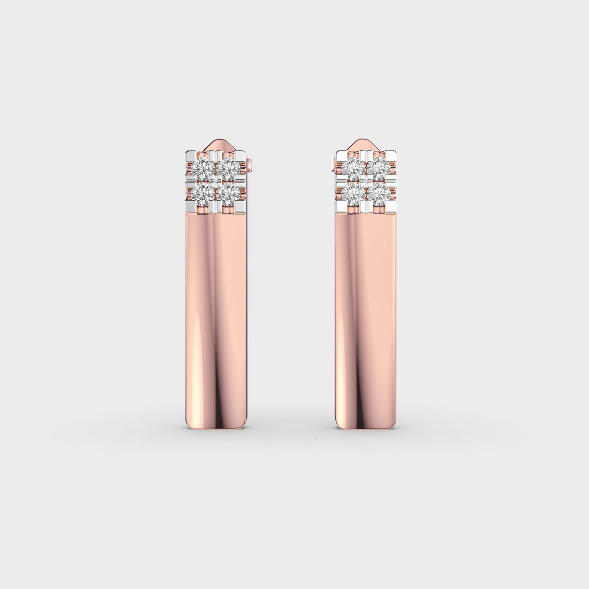 Striking Bullet Diamond Earrings