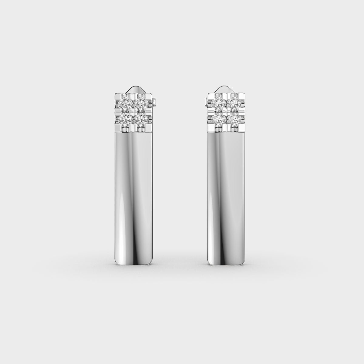 Striking Bullet Diamond Earrings