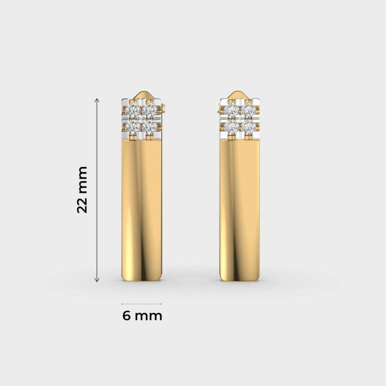 Striking Bullet Diamond Earrings