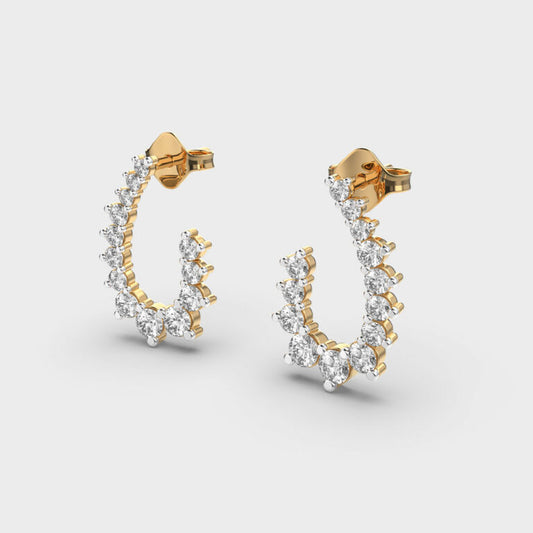 Curled Up Diamond Earrings