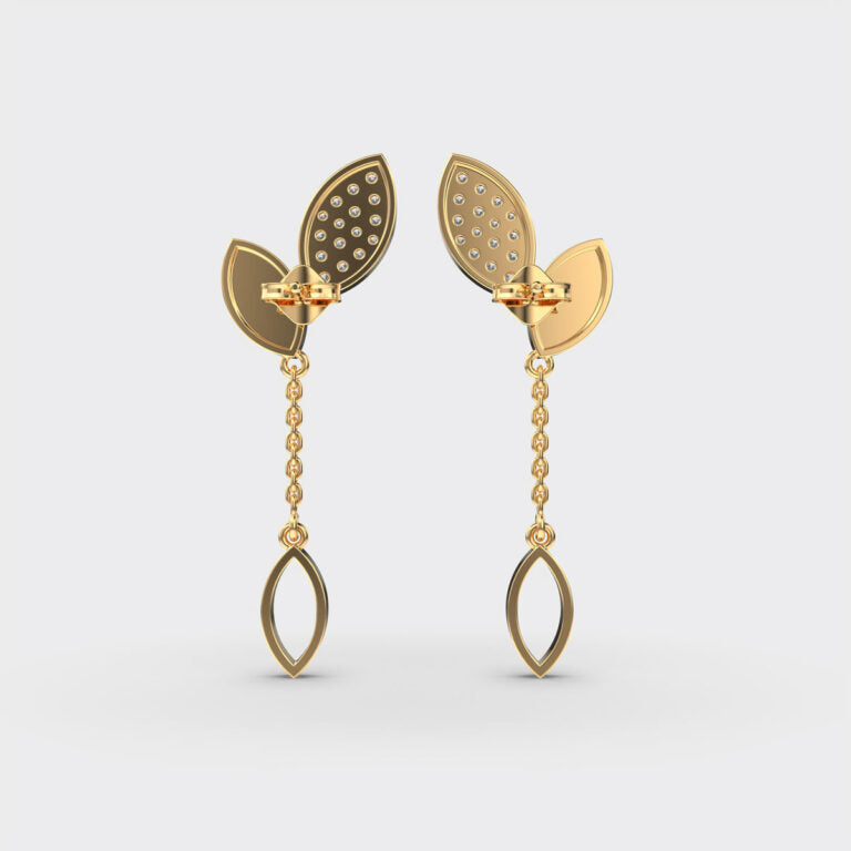 Spring Leaves Diamond Earrings